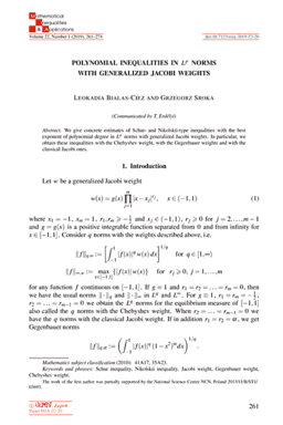 First page