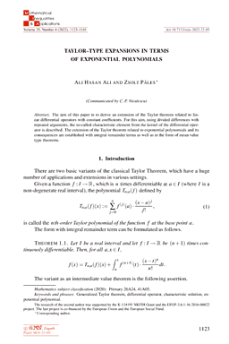 First page