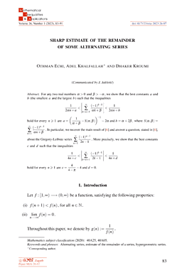 First page