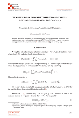 First page